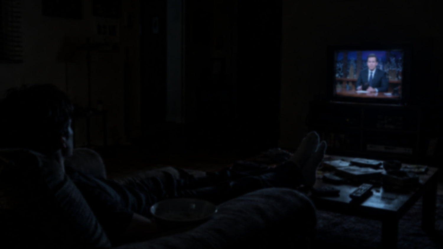 Glowing CRT television in a dark bedroom — staying up late for the late show — The Rad Rewind