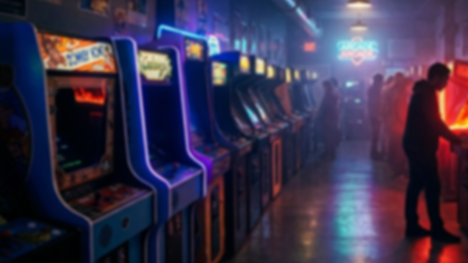 Glowing arcade cabinets inside a shopping mall — quarters and high scores nostalgia — The Rad Rewind