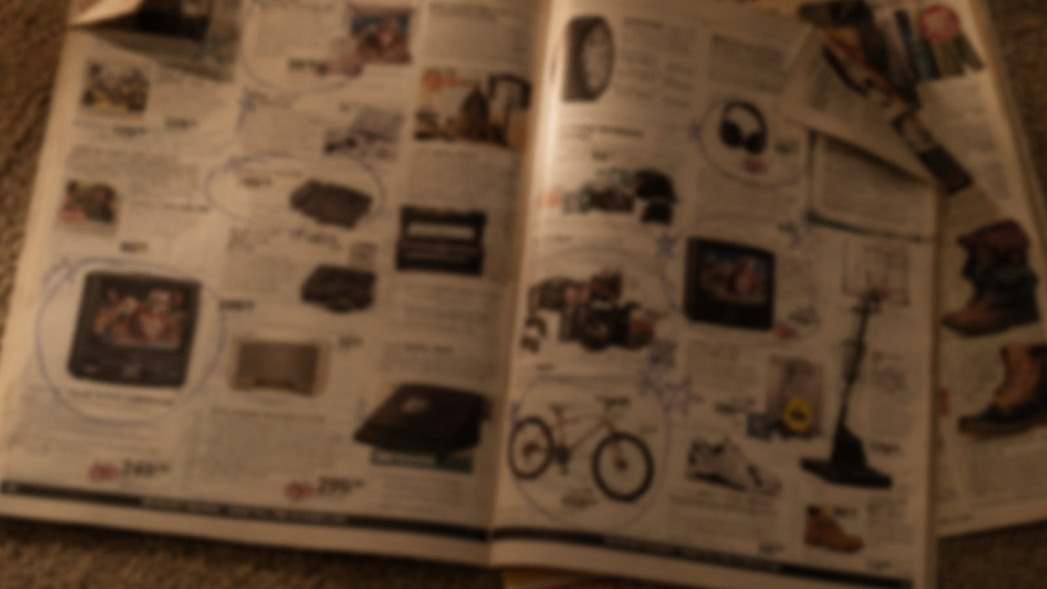 Worn holiday wish catalog with dog-eared pages — retro toy wishbook nostalgia — The Rad Rewind