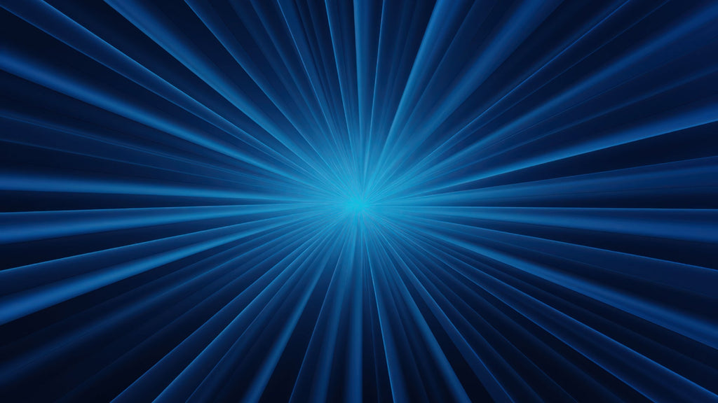 Blue light burst suggesting a console power reset — retro gaming nostalgia — The Rad Rewind