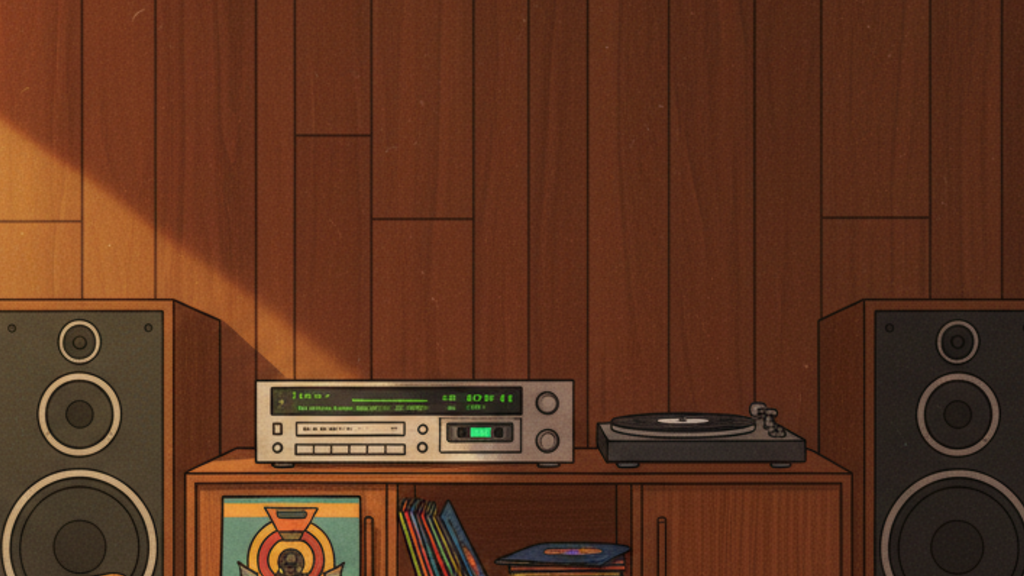Warm wood-toned vintage stereo system — family stereo nostalgia — The Rad Rewind