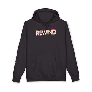 Retro rewind hoodie – heavyweight black vintage graphic sweatshirt