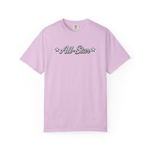 All-Star retro graphic tee pepper colorway on model — The Rad Rewind