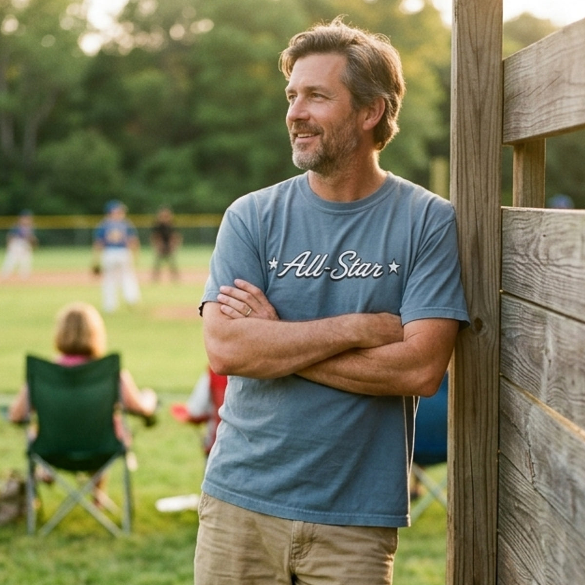 All-Star graphic tee blue jean colorway lifestyle flat — The Rad Rewind