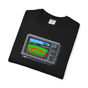 Game Day tee female model alternate colorway — The Rad Rewind
