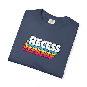 Recess graphic tee flat lay multiple colorways — The Rad Rewind