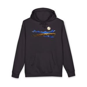 Midnight Signal hoodie lifestyle model shot — The Rad Rewind