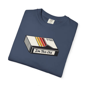 The Rad Rewind I'm This Old Graphic Tee — retro VHS tee worn casually, analog memories graphic