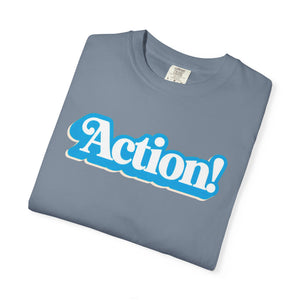 Action tee lifestyle male model shot — The Rad Rewind