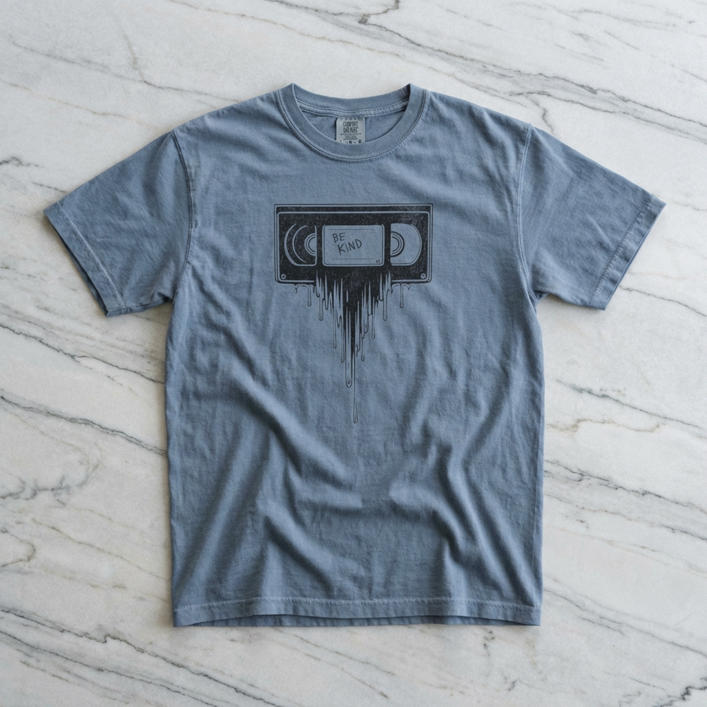 The Rad Rewind Midnight Rental Graphic Tee — Be Kind, Rewind
