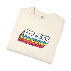 Recess retro tee back view on model — The Rad Rewind