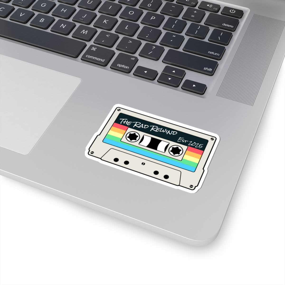 The Rad Rewind Retro Cassette Mixtape Vinyl Sticker