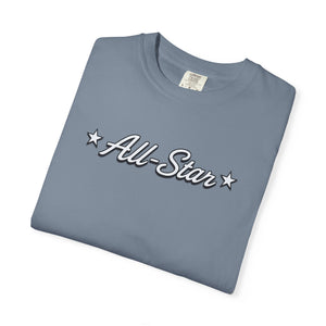 All-Star tee third colorway front view on model — The Rad Rewind