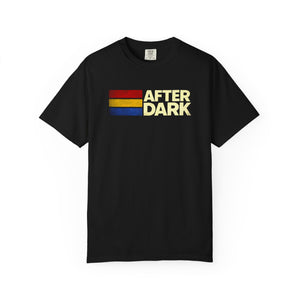 After Dark static tee alternate colorway on model — The Rad Rewind