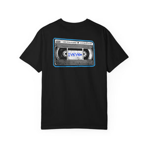 The Rad Rewind IYKYK Graphic Tee in Black — side flat lay product view