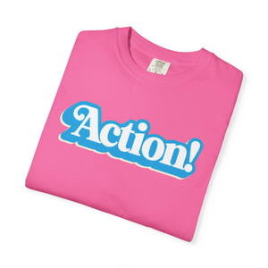 Action tee female model lifestyle shot — The Rad Rewind
