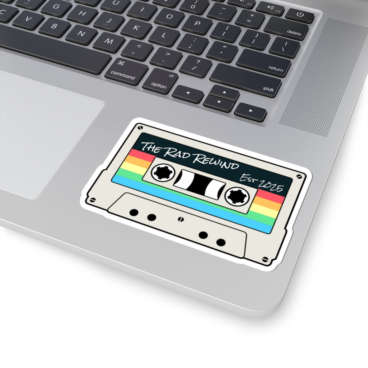 The Rad Rewind Retro Cassette Mixtape Vinyl Sticker