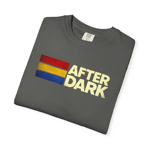 After Dark tee female model alternate colorway — The Rad Rewind