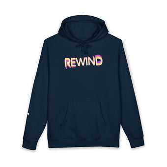 Special Presentation hoodie navy flat lay — retro TV bumper nostalgia apparel for adults who remember the before-the-movie feeling — The Rad Rewind