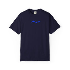 The Rad Rewind IYKYK Graphic Tee in Granite — folded flat lay product view
