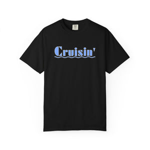 Lido Deck cruise tee chest graphic close-up — retro vacation nostalgia apparel for analog summer lovers — The Rad Rewind