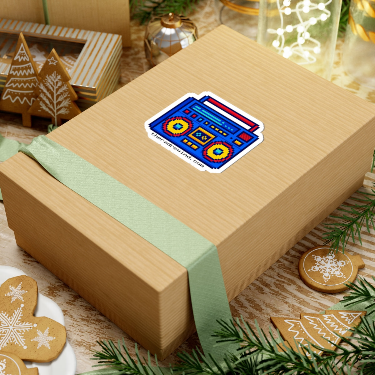 The Rad Rewind Retro Pixel Boombox Vinyl Sticker