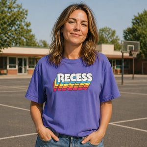 Recess tee retro graphic custom square mockup — The Rad Rewind